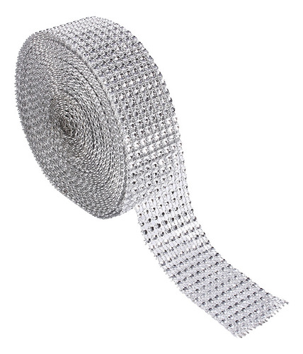 Rollo De Cinta De Malla De Diamantes De Imitación De 10 Yard