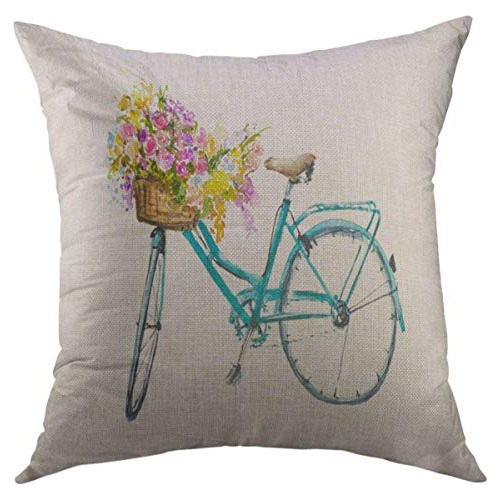 Funda De Almohada Decorativa Mugod Para Sofá Sofá, Bicicleta