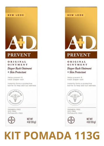 Pomada A+d 113g Prevenir Assaduras Kit 2 Unds