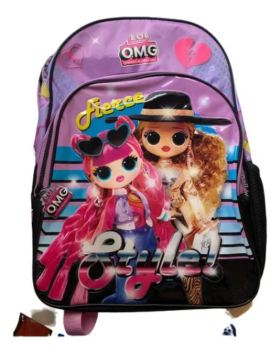 Mochila 16 Pulgadas Carro Lol Omg Dance Bbs Color Violeta