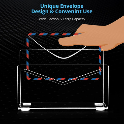 Mail Holder Mail Organizer Countertop Acrylic Mail Sorter Fo