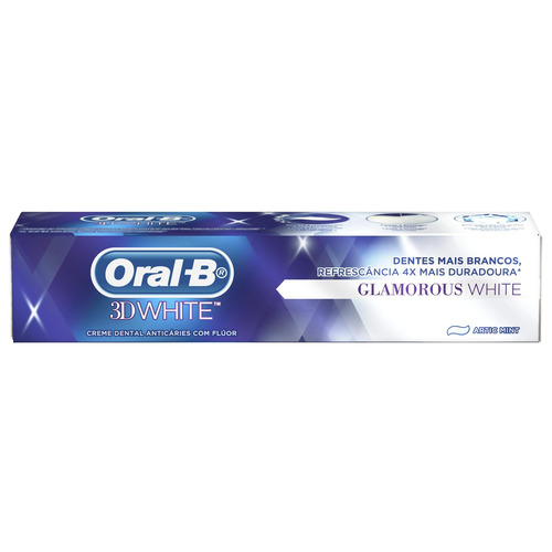 Pasta Dental Oral-b 3d White Glamorous White 90 G