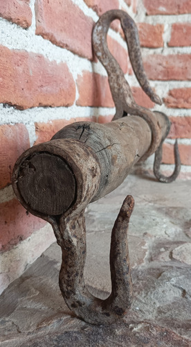 Antiguo Balancín Madera Y Hierro, Sano