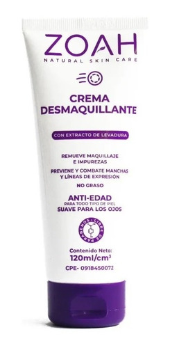 Crema Desmaquillante Zoah