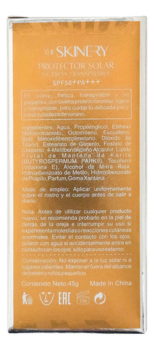 Protector Solar 50 Fps 45g The Skinery