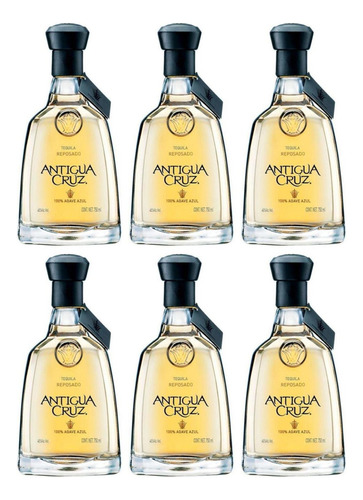 Pack De 6 Tequila Antigua Cruz Reposado 100% 750 Ml