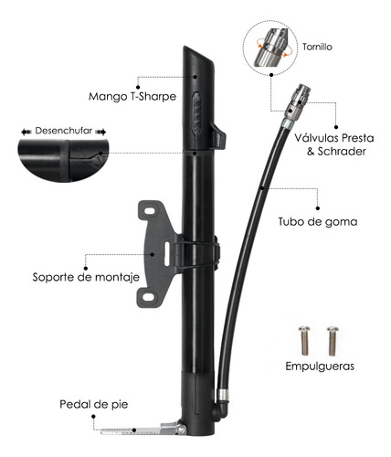 Mini Bomba De Aire Portatil Para Bicicleta Peda