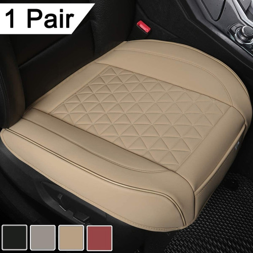 Par De Funda Para Asiento Delantero Patrón D/triángulo Beige