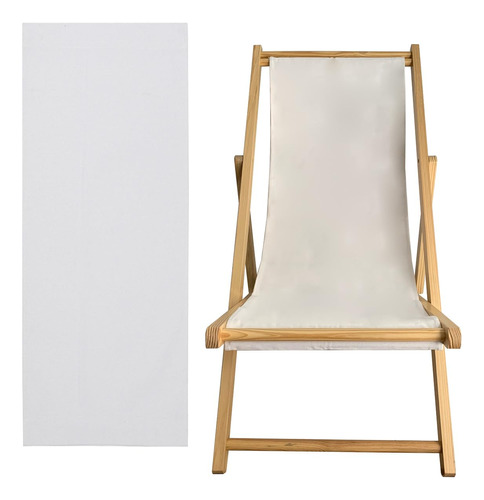 Tela De Repuesto Para Silla De 120 Cm X 44 Cm, Blanco