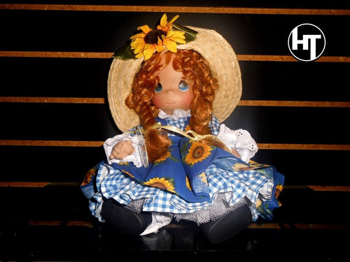 Imagen 10 de 10 de Precious Moments, Sunflower Sally, Muñeca, Figura, 12 Pulgad