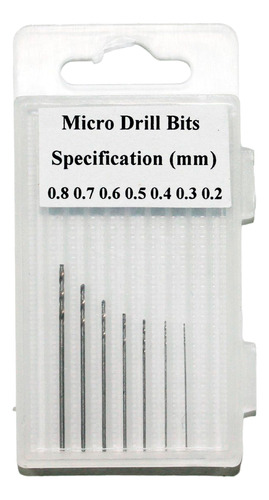 Micro Mechas Para Taladros Acero 0,2mm A 0,8mm 