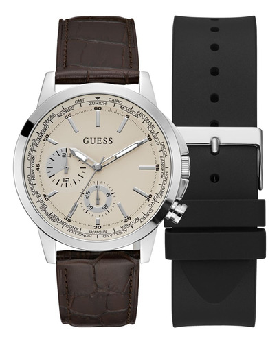 Relojes Guess Hombre Spec. Cuero Café Gw0664g1