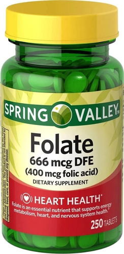 Acido Folico-folate 400mcg 250 - Unidad a $228