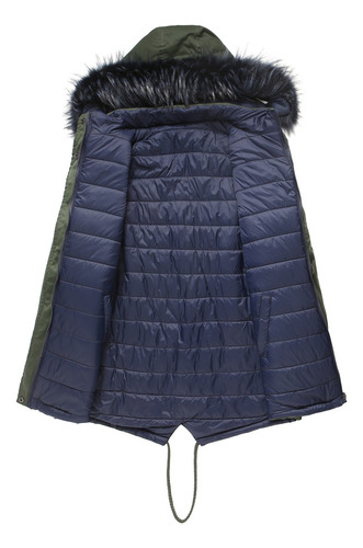 Abrigo Cálido Y Largo Para Mujer, Sudaderas Con Capucha, Cuello, Parkas Delgadas