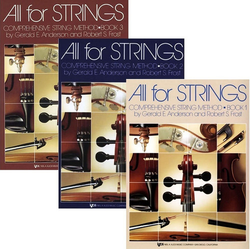 Kit Método All For Strings P/ Viola De Arco Volumes 1, 2 E 3