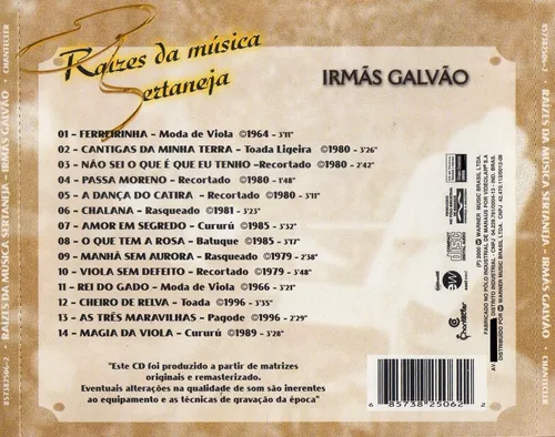 Jacó E Jacozinho - Raizes Da Música Sertaneja- Cd