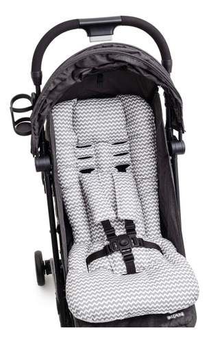 Colchonete Almofada Para Os Carrinho Zig Zag Cinza