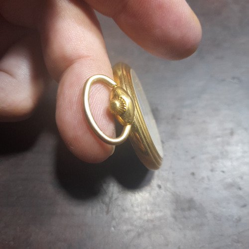 Imagem 6 de 6 de Relogio De Bolso Folhado Ouro Technos Quartz Semi Novo