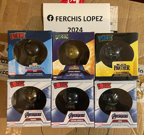 Funko Pop! Dorbz Lote Avengers. Marvel Hulk Black Panther... (Usado)