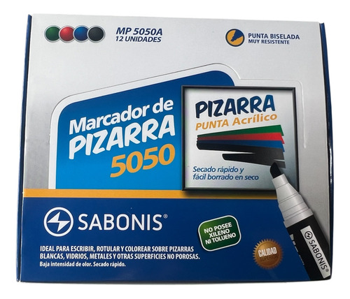 2 Set De 12 Marcadores P/pizarra Con Punta Biselada Sabonis