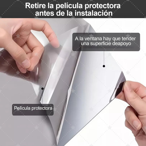 Película Espejo Privacidad Para Ventana Antirayas 10m X 50cm