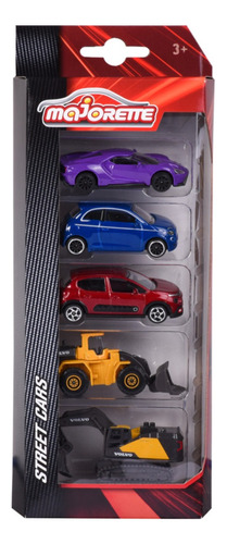 Majorette - Pack X 5 Street Cars (volvo) De Metal 7,5 Cm