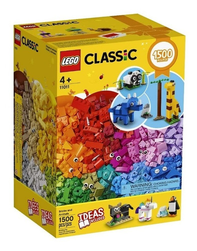 Lego Classic 11011 Ladrillos Y Animales 1.500 Piezas