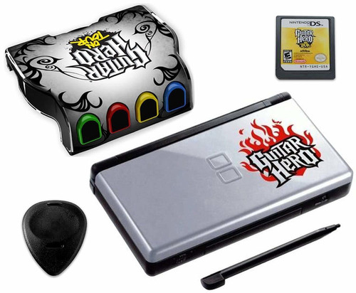 Nintendo DS Lite 256KB Guitar Hero: On Tour  color plateado y negro