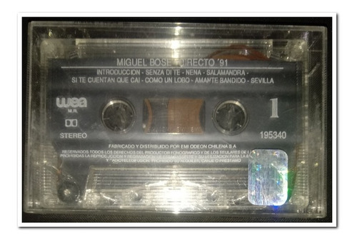 Cassette Miguel Bose