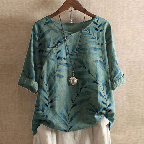 Camisa Suelta De Verano Casual Con Estampado De Flores Para