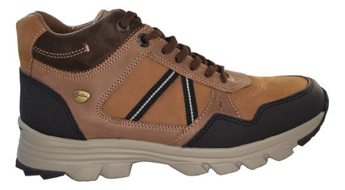 Zapatilla Borcego Cavatini Hombre Trekking Cuero Hike 