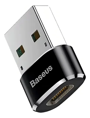 Adaptador Otg Usb C Hembra A Usb Macho 2.0 Baseus · Negro