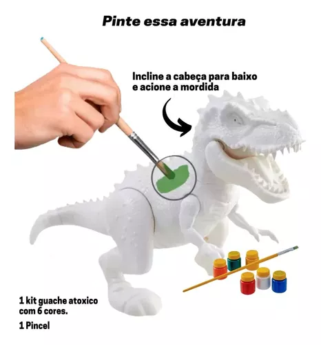 Página para colorir de dinossauro tiranossauro rex para crianças