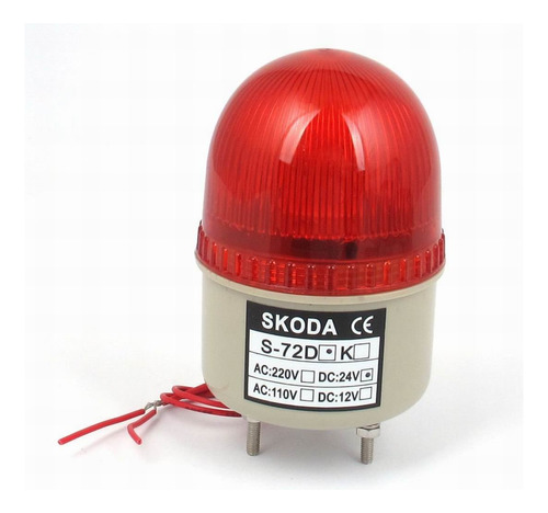 Houseuse Rotacion Dc 24 v Flash Led Señal Seguridad Luz Rojo