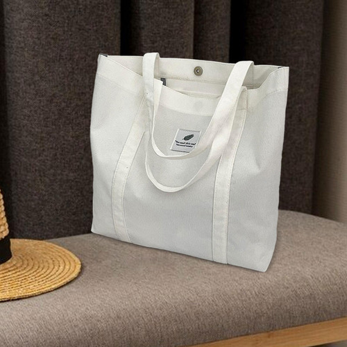 Bolso De Mano De Pana A La Moda, Bolsa De Supermercado Para