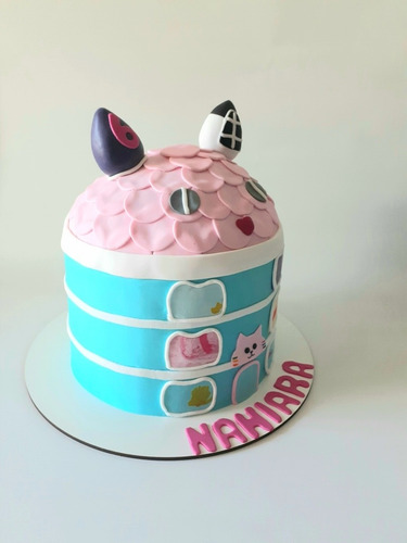 Torta Gabby's Dollhouse Artesanal Gaby Casa De Muñecas