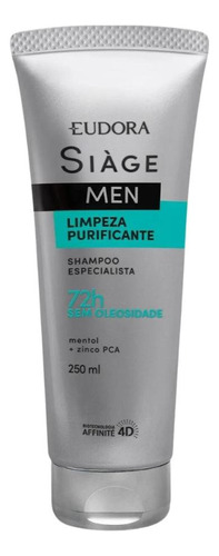 Shampoo Siage Eudora Men Limpeza Purificante 250ml