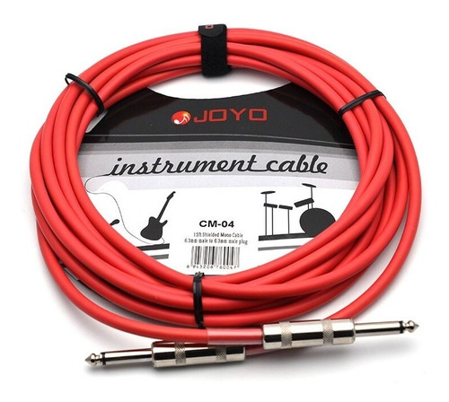 Cable De Guitarra / Instrumento Joyo Cm-04 - 4,5 Mts Rojo