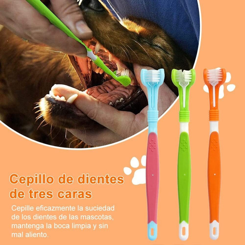 Juego Cepillo Dientes Mascotas 6 Pieza Silicona Suave Perros