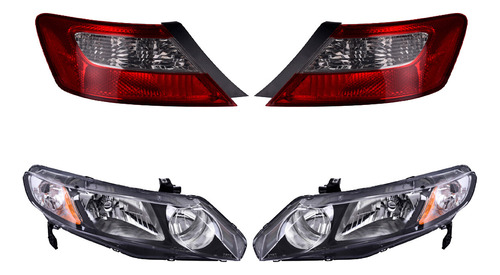 Set Calaveras + Faros Depo Civic 2006-2011