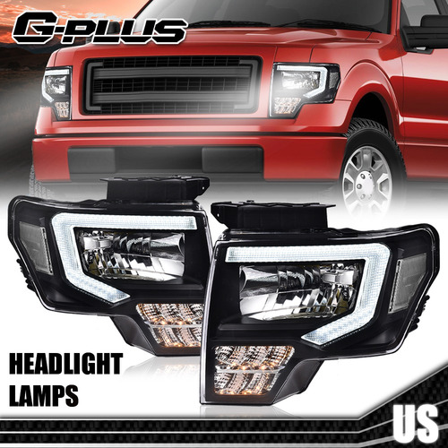 Par De Faros Ford F-150 Negros 2009 2010 2011 2012 2013 2014
