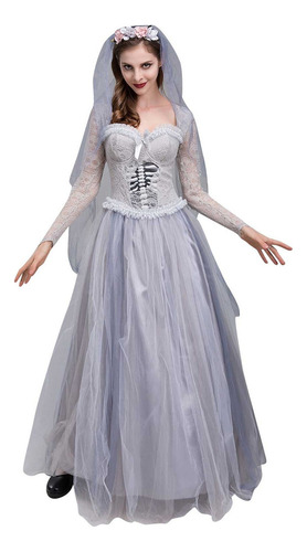 Y Woman Halloween Adulto Cosplay Fantasma Vestido Novia Fies