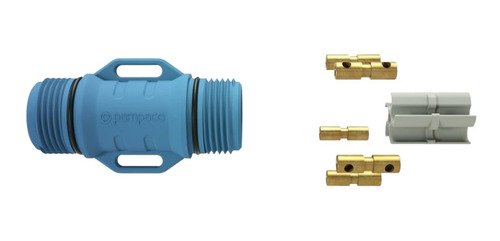 Imagen 3 de 8 de Pack X2 Conector Estanco Pampaco Tripolar C/bornera 24a