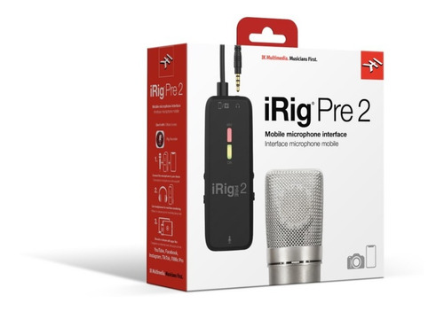 Imagen 8 de 8 de Ik Multimedia Irig Pre 2 Interfaz De Audio Con Phantom