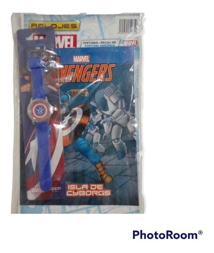 Revista + Reloj De Marvel. Avengers Capitán América. Luppa