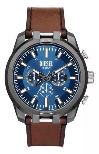 Reloj Hombre Diesel Split De Piel. Color de la correa Marrón