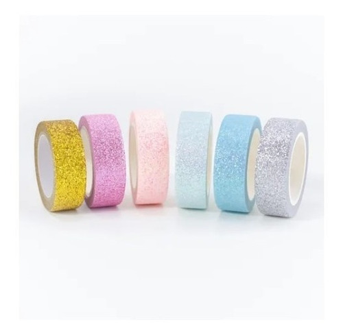 Washi Tape Con Glitter Nuwa X Unidad Cinta De Papel Deco