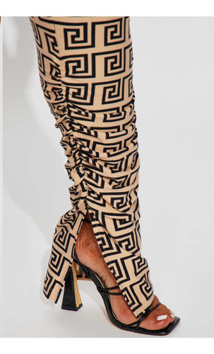 Legging Estampado Geométrico Café