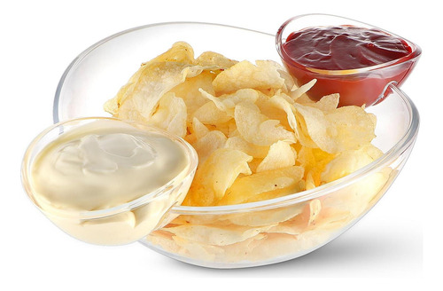 Moligou Chip Y Dip Bowl Set, Tazón Para Servir Con Chips Y
