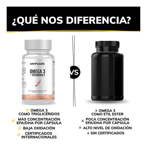 Omega 3 De Salmón 100 Cápsulas Salmon Oil Mvpcare Sin Sabor Mvpcare